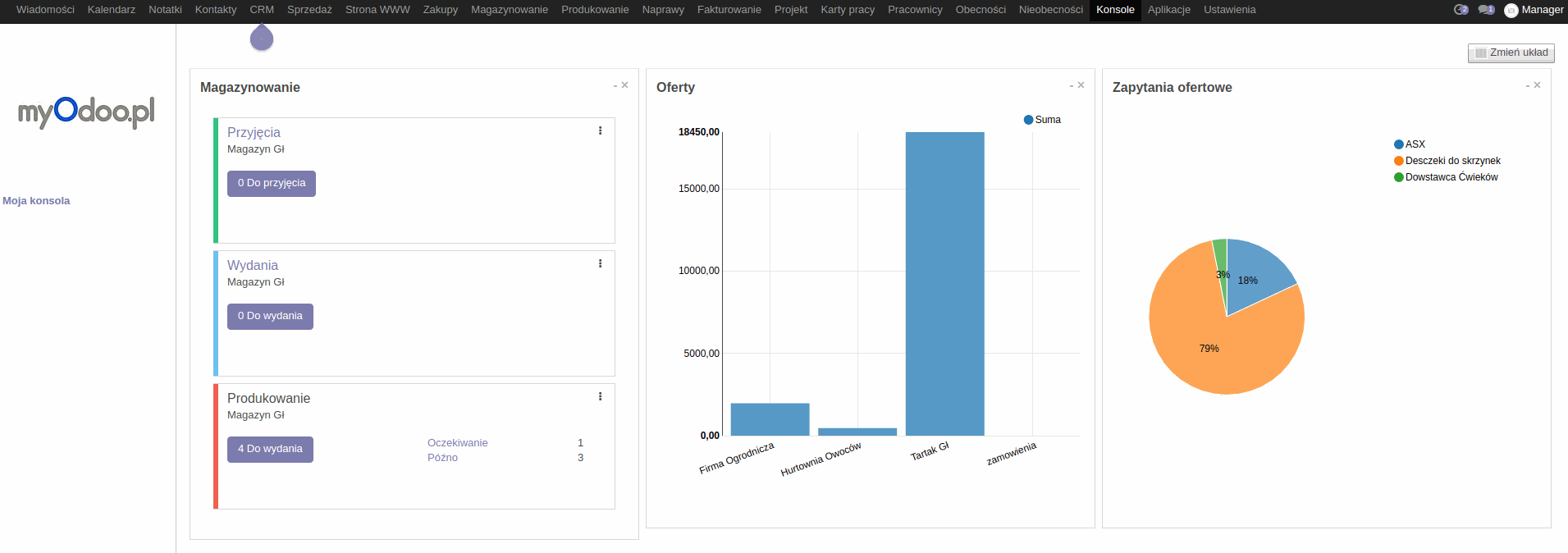 Odoo blok tekstu i zdjęcia 